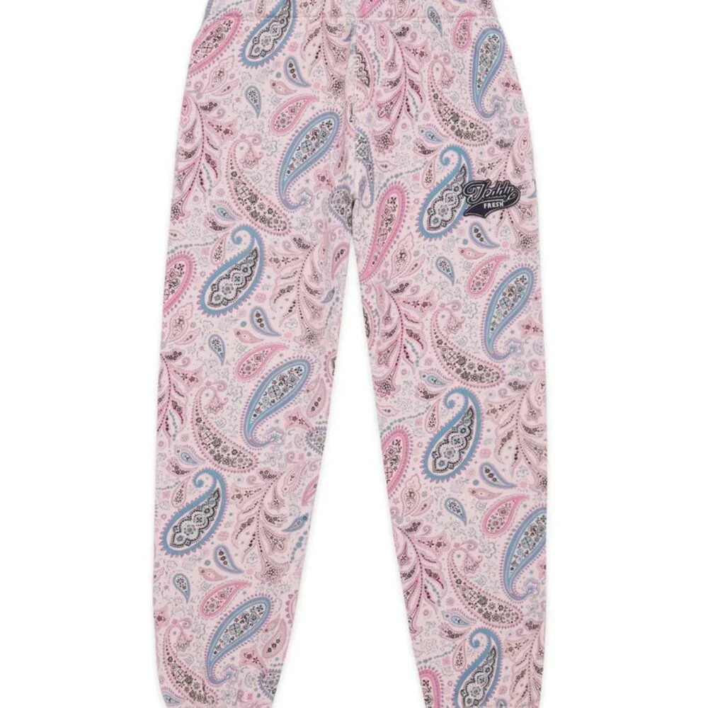 π₯ TEDDY FRESH Unisex Sweatpants - Pink Paisley - Size L - Picture 4 of 12